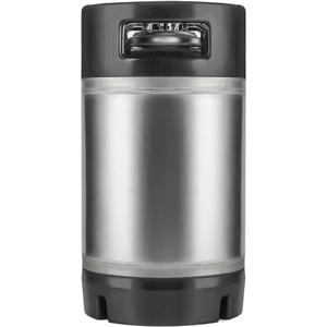 TMCRAFT New 3 Gallon Ball Lock Keg, Stainless Steel Beer Keg with Dual Rubber Handle for Home Brew