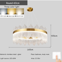 Led Crystal Chandelier,24 Inch 60W Close to Ceiling Light Modern Gold Pendant Light Fixture Dimmable 3000-6000k Hanging Lights for Dining Room Living Kitchen Ceiling Lighting Flush Mount