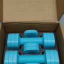 Zempox Adjustable Dumbbell Set of 2, 4 in 1 Free Weights Dumbbells Set for Women, Hand Weights for Women at Home, Each 2lb 3lb 4lb 5lb with TPU Soft Rubber Handle for Home Gym Exercise Training (Blue)