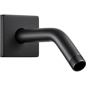 6 Inch Metal Shower Arm with Flange, Wall-Mounted for Fixed Showerhead and Handheld, Easy DIY Install