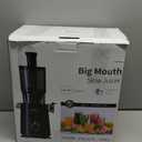 Juicer Machines - Wide Mouth Feed Chute with Self Feeding Hands-Free Design - Cold Press Juicer for Vegetables and Fruits - Juice Extractor Machine High Juice Yield - With Pusher (Medium, Premium Black)