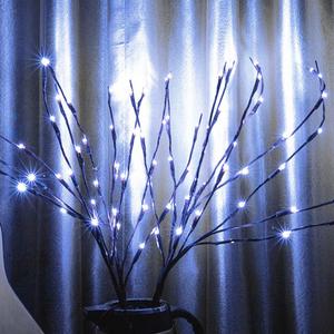 3 Pack Cool White Lighted Twig Branches 60 LED Lights Artificial Tree Willow Branches Lamp for Home Holiday Party Decoration Decor Battery Operated (Brown Branches)