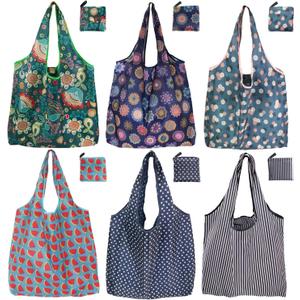 Reusable Grocery Bags, 6 Pack 50Lbs Foldable Fashion Washable Shopping Bags, Large Boho Tote Bags For Groceries, Bulk Market Cloth Storage Bags, Utility Aesthetic Personalized Gifts For Women