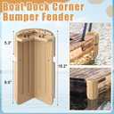 Timtin Dock Corner Bumper Fender Inflatable Boat Dock Bumpers for Vertical and Corner Protection Soft UV-Resistant PVC Includes Stainless Steel Mounting Hardware 15.2 x 6 x 4.5 Inch