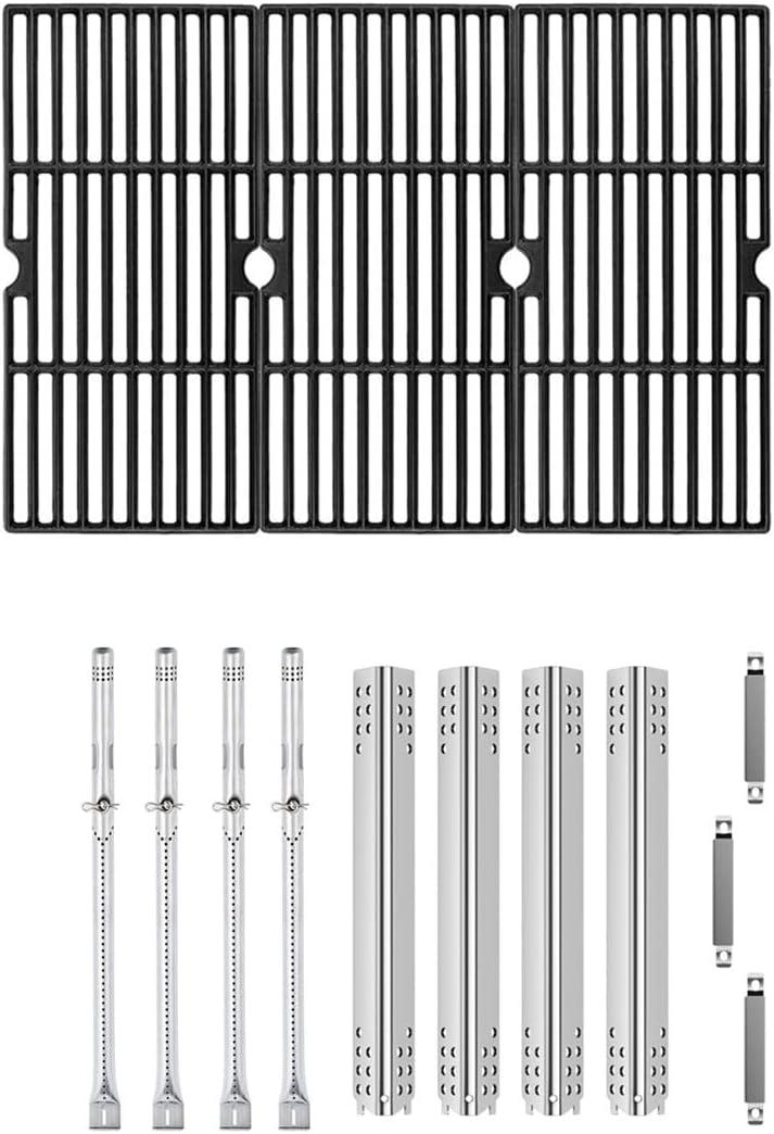 SafBbcue 463344116 463343819 Replacement Parts Kit for Charbroil Advantage 463371116 466344116 Performance 463280019 463370719 Heat Plates G359-0003-W1 Cooking Grates G430-0016-W1