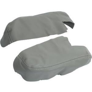 ACROPIX 1 Pair Front Door Cover Armrest Cover Pad Replacement Microfiber Leather for Honda Ridgeline 2006-2014 Gray Car Parts