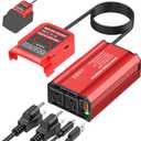 300W Power Inverter Compatible with Milwaukee M18 Battery - DC 18V to AC 110V Battery Converter, Portable Power Station with PD 65W Type-C Fast Charging & 2 AC Outlet & 2 USB-A & 1 Type-C 20W