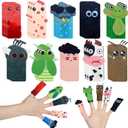 Outus 30 Pcs 10 Styles Passover Finger Plagues Puppet Kit Felt Plagues Finger Puppets for Pesach Seder Celebration Festival Party Supplies