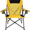 Kijaro Dual Lock Portable Camping Chairs - Versatile Outdoor Folding Sports & Lawn Chair - Locks Position Izamal Yellow