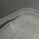 IRIS USA 51 L (54 QT) Plastic Storage Box with Lid and Latches - 4 Pack - BPA-Free, See-Through Organizing Solution, Durable Nestable Stackable Containers, Secure Pull Handle - Clear