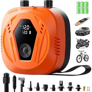 50PSI Paddle Board Electric Pump, Portable Rechargeable SUP Pump with Automatic Power-Off and Deflation Functions, Suitable for Stand up Paddle Boards, Car Tires, Inflatable Boats, and Kayaks