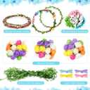 Syhood Rose Style Crowns Making Kit, 168 Pcs Parts, Make Your Own Flower Crown Wreath Headbands Craft Set Hair Accessories Handmade DIY Floral Crown Garland Kit Presents for Woman Adult Party