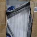 Patio Awning, Door Awning with Galvanized Steel, Patio Canopy, 52.75" x 31" for Door and Window, Fixed Metal Awning with Bracket, Outdoor Awning, Black