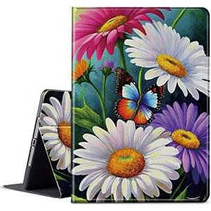 BPQOJB for Kindle Fire HD 10 Tablet Case 7th/9th Generation 2017/2019 Release 10.1 inch with Adjustable Stand & Auto Wake/Sleep Feature Smart Protect Cover Case - Butterfly Flower