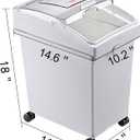 VEVOR Ingredient Bin, 5.2 Gallons Capacity Ingredient Storage Bin, 3 Pcs/Set, PP Material Flour Bins On Wheels, White Shelf Ingredient Bin with Scoop and Sliding Lid, Commercial Storage Bins