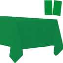 2 Pack Plastic Tablecloths Disposable Table Covers Plastic Table Cloths for BBQ Picnic Birthday Wedding Parties Waterproof and Oil-proof Table Cloth Light Weight Thin Green TableCover 54 x 108 In