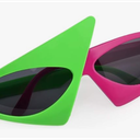 Novelty Party Sunglasses 80s Asymmetric Glasses Neon Glasses for Hip Hop Dance Halloween Party