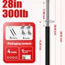 28 Inch 300Lbs 1334N Gas Struts for Heavy Lid, RV Bed Heavy-Duty Underbed Storage Box Floor Hatch Trailer Trap Door Truck Tonneau Cover, DIY Gas Lift Shocks Kit with L Mount Brackets, 2 Pcs by IAQWE