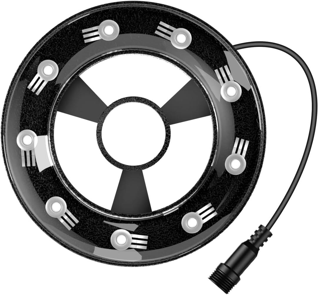 POPOSOAP RGB Fountain Ring Light, Auto Color Change, Perfect working with Pond filter, Only Replacement for POPOSOAP Floating Pond Fountain, Pond Filter with Lights