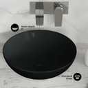 Classe 16" Color Ceramic Sink in Matte Black