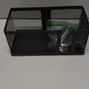 Clip On Desk Cup Holder Clamp  No Spill Cup Holder for Table, Bed, Chair  Large Adjustable Metal Drink Holder for Yeti, Hydro Flask, Starbucks  Mountable Cup Clip Attachment - Black (Black - 4" W Dual Cup)