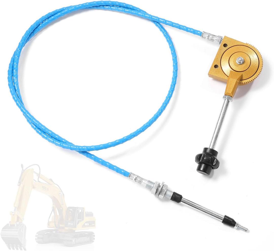 2m Throttle Cable Excavator Parts Throttle Control Cable for AGT Mini Excavator 6.6FT Heavy-Duty Replacement Accelerator Cable