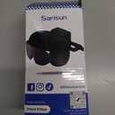 SARISUN Travel Pillows for Airplanes, 360 Support Headrest Pillow with Eye Mask for Sleeping, Travel Airplane Pillow for Long Flights Car Road Trip, Travel Accessories Stop Bobblehead, Black