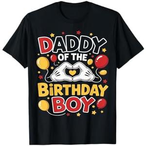 Daddy Of The Birthday Boy Shirt matching Dad Son Family Bday T-Shirt.L
