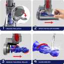 Mini Motorized Tool Brush Head Compatible with Dyson V7 V8 V10 V11 V15 SV10 SV11 SV12 SV14 Vacuum, Mini Hair Screw Tool for Carpeted Stairs, Pet Hair Removal, Couch Cushions, Upholstery & Car Carpet