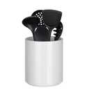 Allybyme Utensil Holder Kitchen Utensil Holder for Countertop, Ceramic Cooking Utensil Holder for Kitchen Counter, Large Modern Spatula Holder Utensil Organizer Kitchen Decor, 6.5”H x 5.5”D White