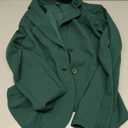 Allegra K Women's Work Office Blazer Long Sleeve Jacket Suit Blazers (Green, S)