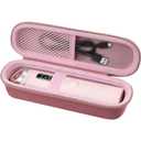 Hard Carrying Case for medicube Booster Pro 6-in-1 Real Glass Glow Beauty Massager, Shockproof EVA Storage Organizer with Mesh Pocket, Portable Travel Case, Pink