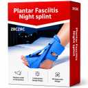 Plantar Fasciitis Night Splint for Sleeping, Soft Memory Foam Foot Brace, Adjustable Overnight Stretch Support for Heel Pain, Achilles Tendonitis & Foot Fatigue Relief, Blue