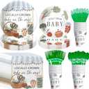 Locally Grown Baby Shower Decorations Tableware, Farmer Market Baby Shower Party Supplies, Plate, Cup, Napkin, Cutlery, Vegetable Theme Party Table Decorations, Serves 24