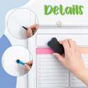Lincia Magnetic to Do List Whiteboard for Wall 24" x 18" Large Weekly Dry Erase Board, Hanging Double-Side White Board Calendar for Planning Drawing Memo Home Kitchen Office(Pleochroic)