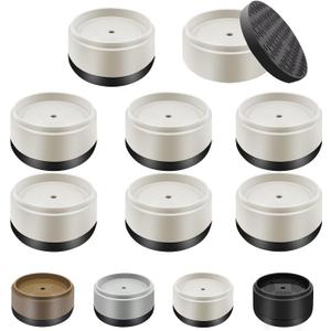 Furniture Risers Bed Risers Heavy Duty 1 inch, 2 inch, 3 inch, 4 inch Round Adjustable Bed Lifts Riser for Desk Legs Table Couch Sofa Chair Refrigerator Washing Machine (1 Inch, White, 8 Pack )