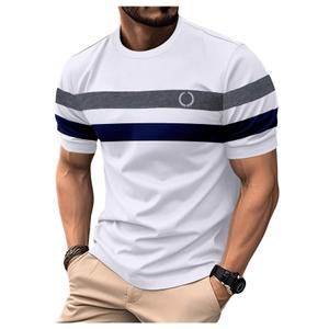 RoseSeek Men's Color Block Short Sleeve Tee Shirts Casual Crewneck T Shirt Trendy Summer Tops XL