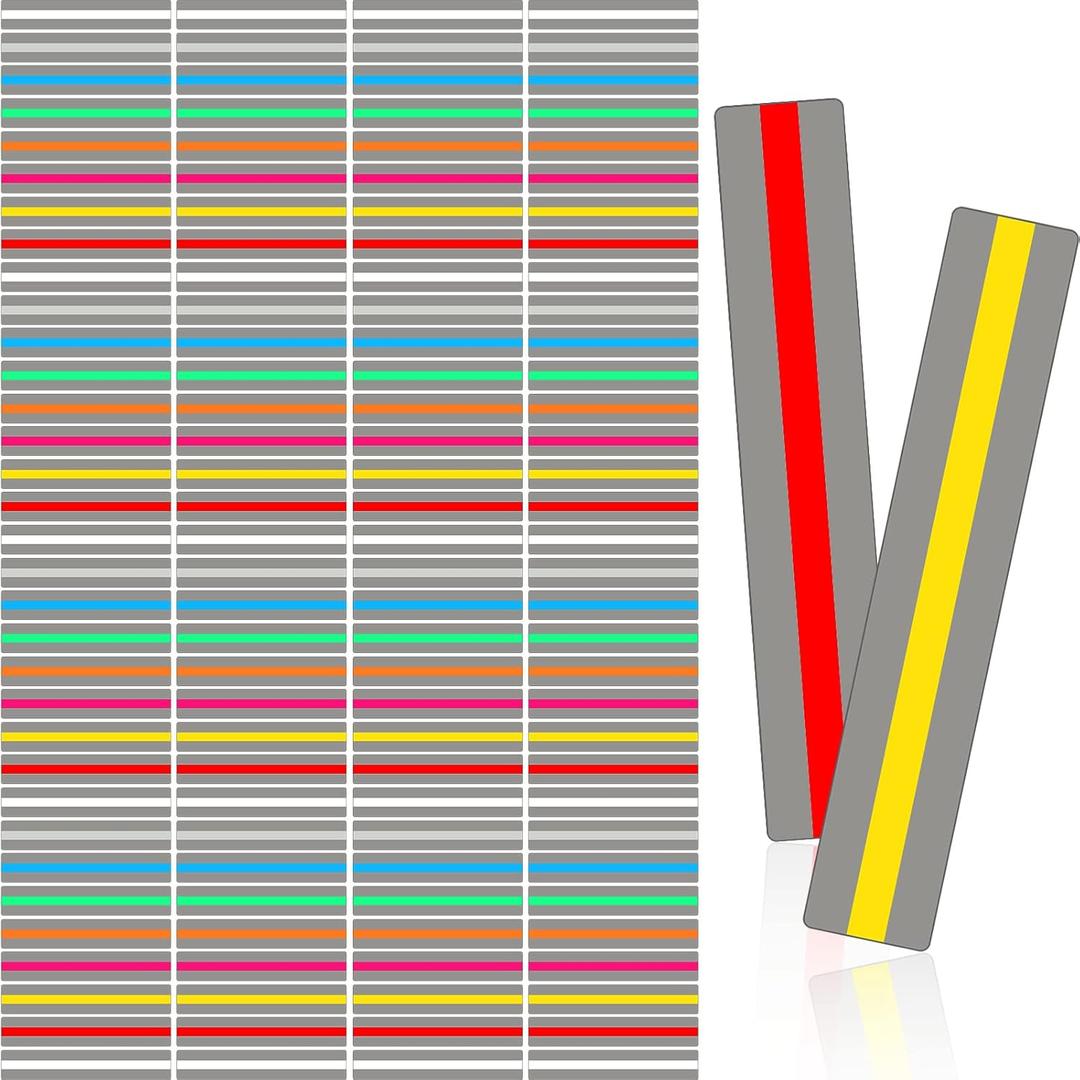 Yexiya 100 Pack Guided Reading Strips Line Reader Highlight Strips Overlay Highlight Bookmarks Help with Dyslexia for Student Classroom Teacher Supply Kids Children (Multicolor)