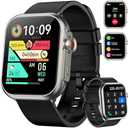 Smart Watch for Men Women, 1.85" HD Fitness Tracker (Answer/ Make Call), 1000 mAh Battery, 120+ Sport Modes, 24/ 7 Heart Rate/ Sleep Monitor Fitness Watch, IP68 Waterproof, Smartwatch for Android/ iPhone