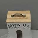 Farmhouse Grocery Bag Holder for Plastic Bags,Plastic Bag Holders for Grocery Bags,Bag Holder for Plastic Bags Groceries Store with Lid,Plastic Bag Holder Under Sink for Kitchen Storage Organization