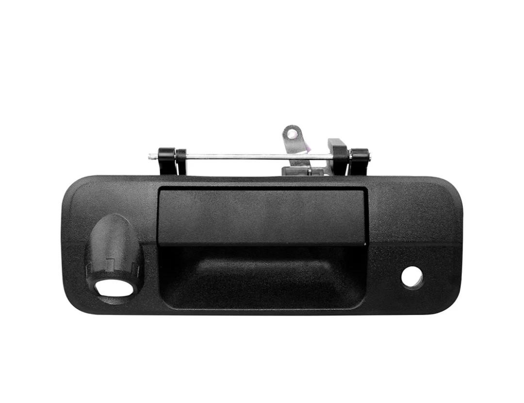 Gledewen 81214 Metal Upgraded Tailgate Handle Liftgate Latch Handle with Rear Camera Hole, Compatible with 2007-2013 Toyota Tundra, Replaces# 690900C051