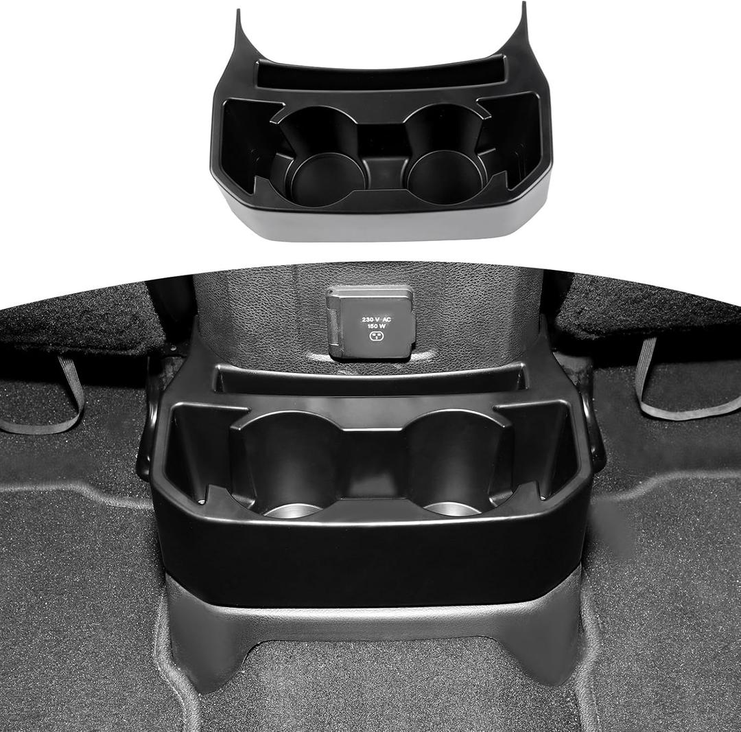 RT-TCZ for Jeep JL Rear Seat Cup Holder for Jeep Wrangler JL JLU 2018-Present for Gladiator JT 2020-Present Black Interior Accessories