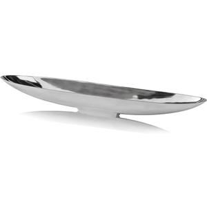 Modern Day Accents 8453 Barco Long Boat, Silver, Aluminum, Popular, Bowl, Tray, Tabletop, Centerpiece, Modern, Accent, Accessory, Dcor, Home, Office, Filler, Glam, 31.5 x 5 x 4" (Medium)