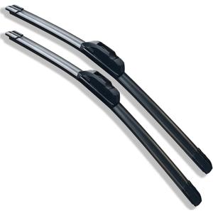 22""+28"" Front Windshield Wiper Blades J-Hook Replacement for Car Vehicle Automotive, Nature Rubber Premium All-Seasons Durable Stable And Quiet with Long Life