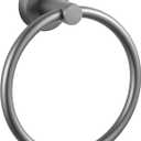 Cobbe Towel Ring, Hand Towel Holder for Bathroom Wall Mounted, Bathroom Towel Rack Round, Towel Hanger for Bathroom, Kitchen, Rv (Gunmetal Grey)