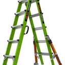 Little Giant Ladder Systems Conquest 2.0 All-Terrain, M22, 22ft, Multi-Position Ladder with Adjustable Outriggers, Fiberglass, Type 1A, 300 lbs Weight Rating, (17102-001)