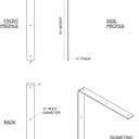 Ekena Millwork BKTM02X18X18HACRS 2-Inch W x 18-Inch D x 18-Inch H Hamilton Bracket, Steel