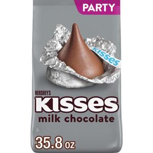 HERSHEY'S KISSES Milk Chocolate Candy Party Pack, 35.8 oz (EXP 11/30/26)