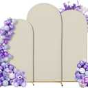 3-Piece Arch Cover Bundle 7.2FT, 6.6FT & 6FT Stretch Spandex Backdrop Set Wedding, Birthday & Photo Booth Arch Covers for Every Event