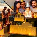 Leorate Will You Be My Girlfriend Proposals Light Up Letters Set  16 LED Lit Paper Bags with Heart Balloons, Rose Petals & Fairy Lights, Romantic Decorations for Valentine's Day Birthday Surprise